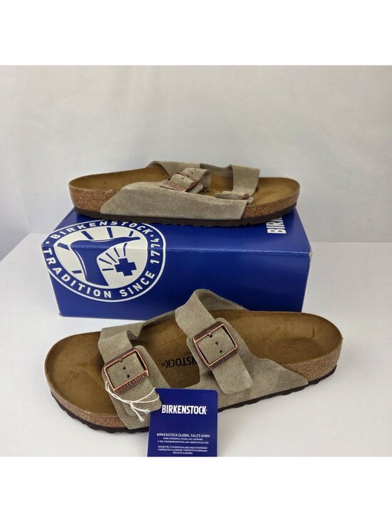Birkenstock Arizona BS Taupe Sandals Mens Size 13 EU 46 Suede Leather main image 13